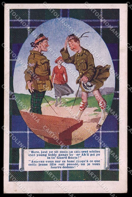 WWI WW1 British Propaganda Soldier McGill Inter Art serie 1818 cartolina ZG9291 – fronte