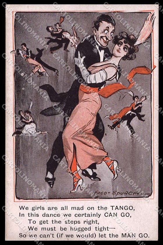 Artist Signed Tango Lady Spurgin Inter Art serie 550 cartolina ZG9292 – fronte