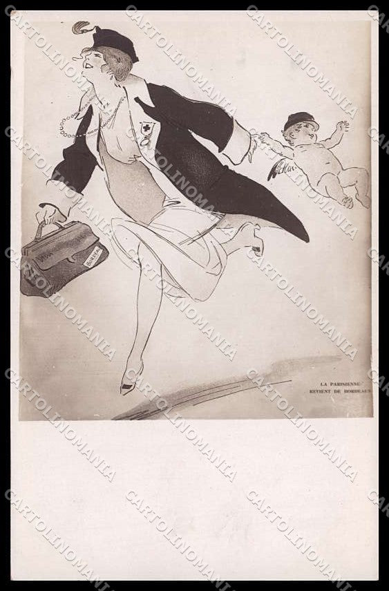 WWI WW1 French Propaganda Bordeaux Red Cross Cupid Photo cartolina ZG9304 – fronte