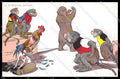 WWI WW1 Italian Propaganda Monkey Russia Bear Rooster Norfini cartolina ZG9324 – fronte