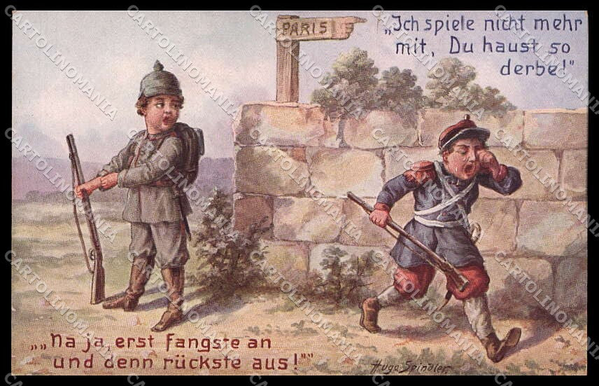 WWI WW1 German Propaganda Children Hugo Spindler Serie 615 cartolina ZG9367 – fronte