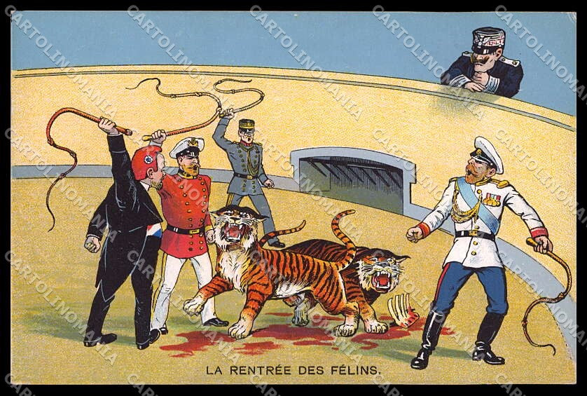 WWI WW1 Italian Propaganda Tigers Russia Villani ? cartolina ZG9377 – fronte