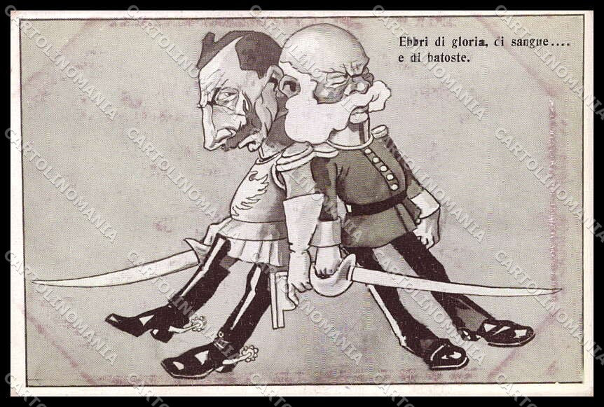 WWI WW1 Propaganda German Kaiser Wilhelm Franz Joseph Golia cartolina ZG9399 – fronte