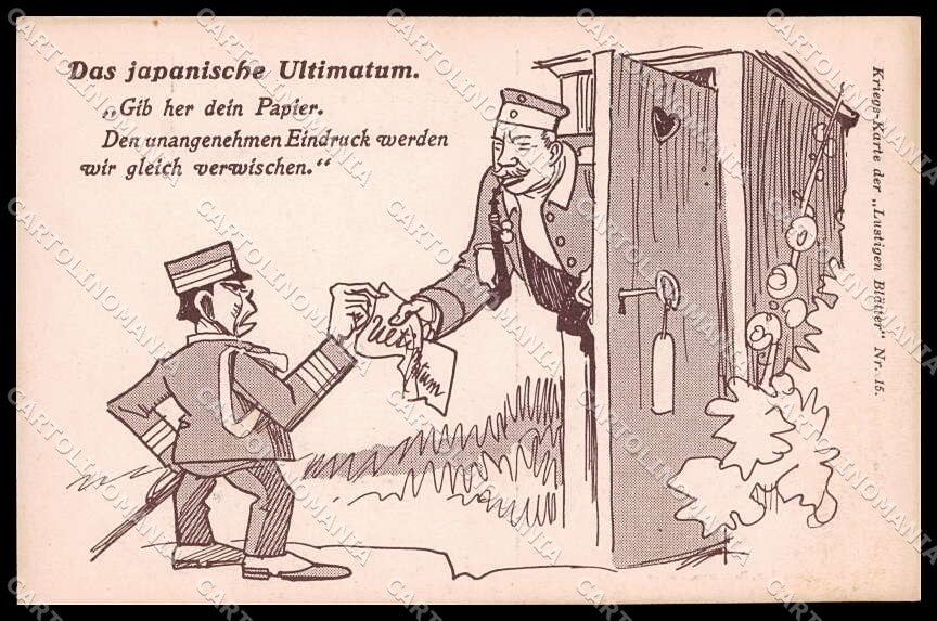 WWI WW1 German Propagada Japanese Lustigen Blatter cartolina ZG9409 – fronte