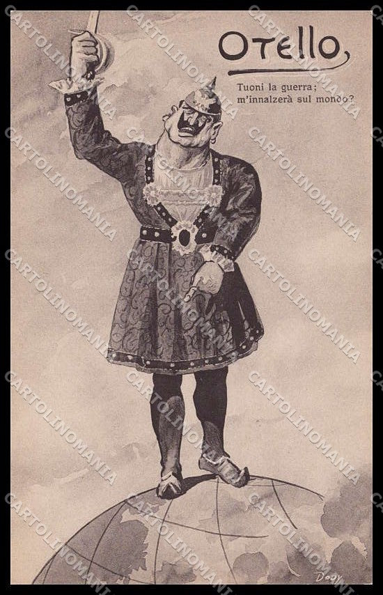 WWI WW1 Italian Propaganda Anti German Kaiser Dody cartolina ZG9419 – fronte