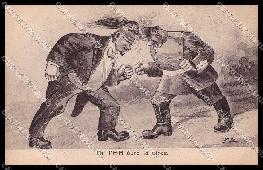 WWI WW1 Italian Propaganda Anti German Kaiser Dody cartolina ZG9420 – fronte
