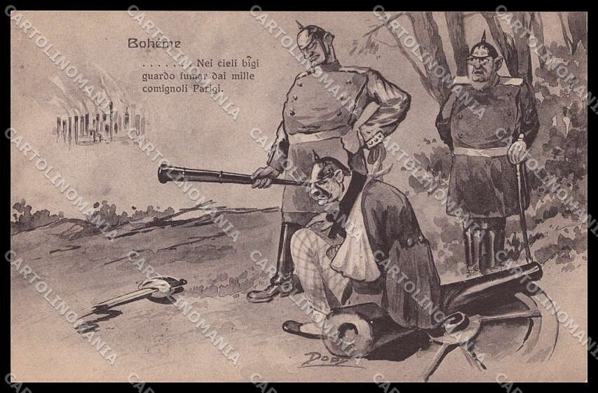 WWI WW1 Italian Propaganda Anti German Kaiser Dody cartolina ZG9421 – fronte