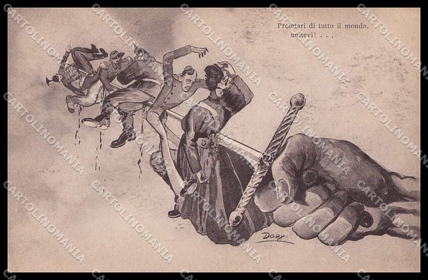 WWI WW1 Italian Propaganda Anti German Kaiser Dody cartolina ZG9422 – fronte