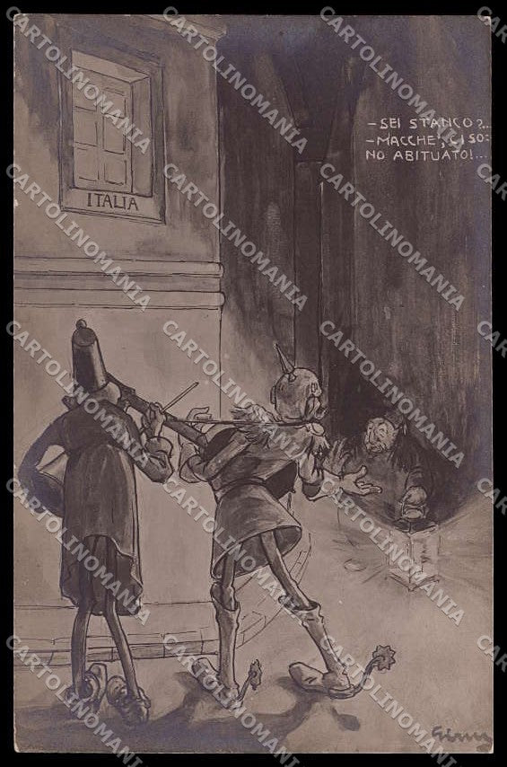 WWI WW1 Italian Propaganda Giris Kaiser Franz Joseph Wilhelm II cartolina ZG9433 – fronte