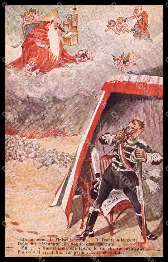 WWI WW1 Italian Propaganda Fornari Anti Kaiser Franz Joseph Wilhelm II pc ZG9446 – fronte
