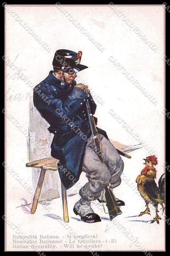 WWI WW1 Italian Propaganda Codognato Italian Neutrality serie 235-6 pc ZG9452 – fronte