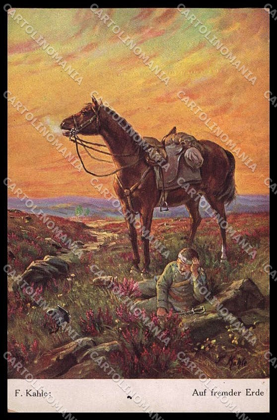 WWI WW1 German Propaganda F. Kahle Soldat Pferd Horse pc ZG9465 – fronte