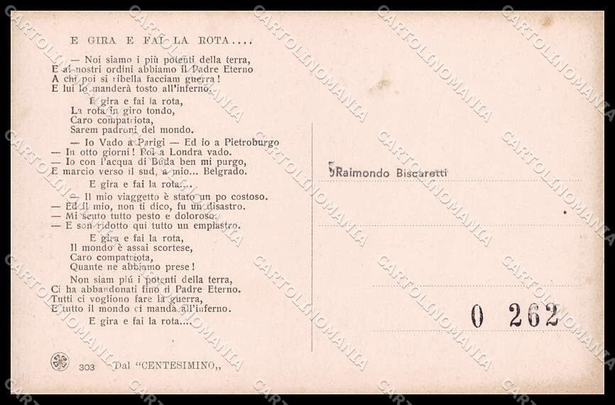 WWI WW1 Italian Propaganda Gib Anti Kaiser Franz Joseph Wilhelm II pc ZG9466 – retro