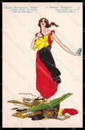 WWI Italian Propaganda Veneziani Belgium Belgique Lady serie 2785-2 pc ZG9476 – fronte