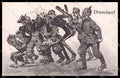 WWI WW1 German Propaganda E. Sch. Dreschen! cartolina ZG9499 – fronte