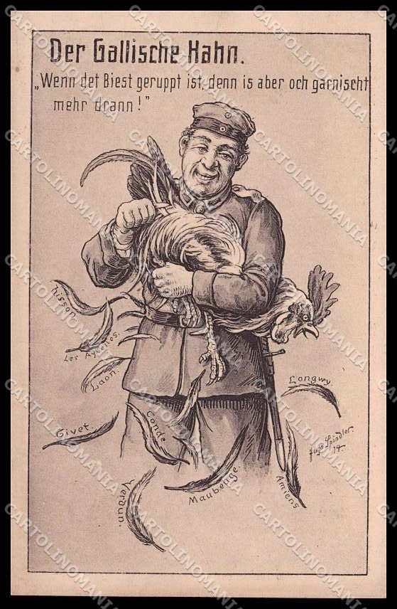 WWI WW1 German Propaganda Hugo Spindler cartolina ZG9510 – fronte