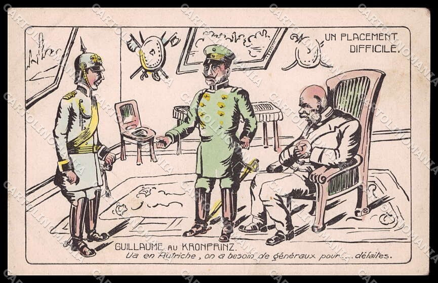 WWI WW1 French Propaganda CK Anti German Kaiser Wilhelm II cartolina ZG9522 – fronte