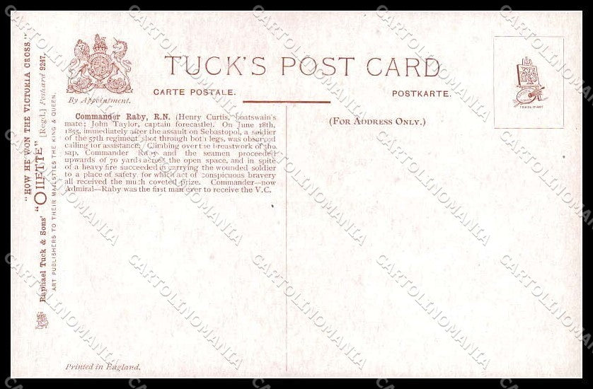 British Propaganda H Montagu Love The Victoria Cross Tuck Oilette 9247 pc ZG9528 – retro