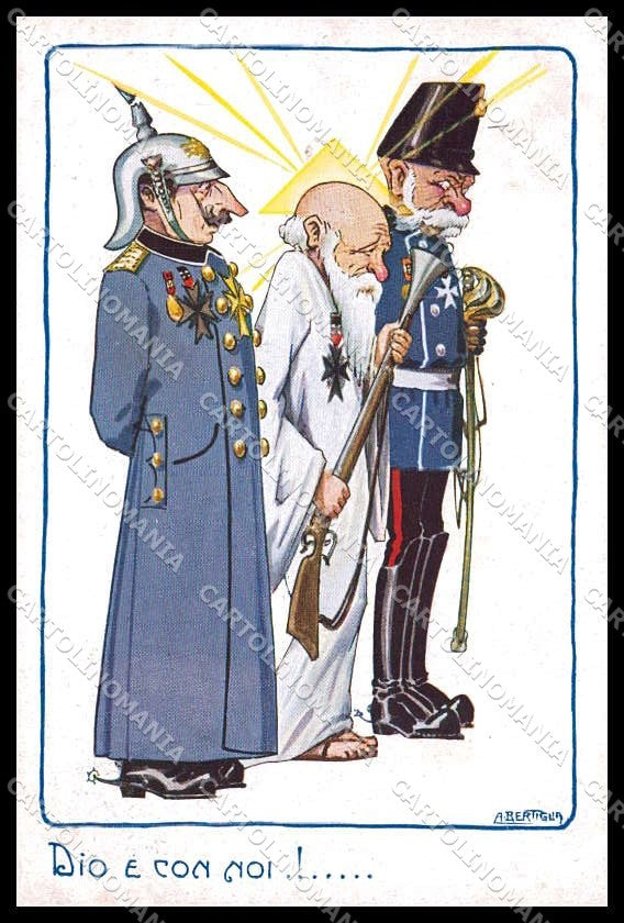 WWI Italian Propaganda Bertiglia Anti Kaiser Franz Joseph Wilhelm II pc ZG9551 – fronte
