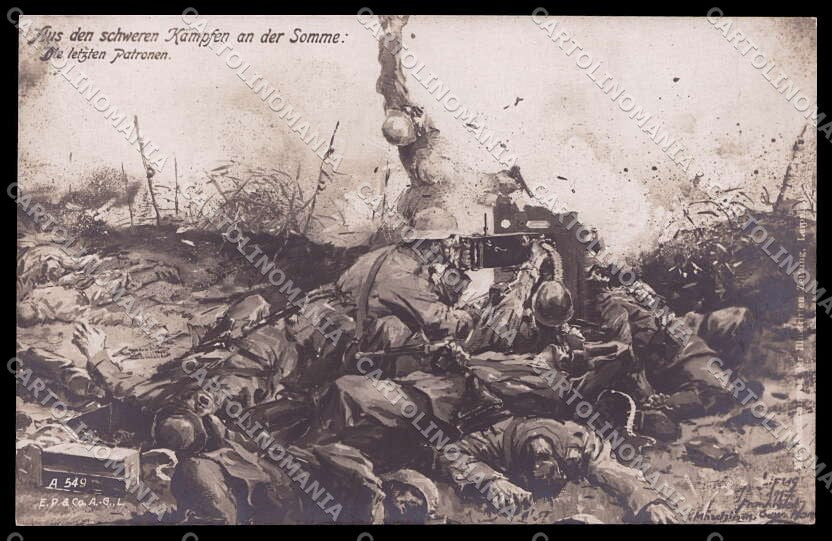 WWI WW1 German Propaganda Soldiers Soldat RPPC cartolina ZG9552 – fronte