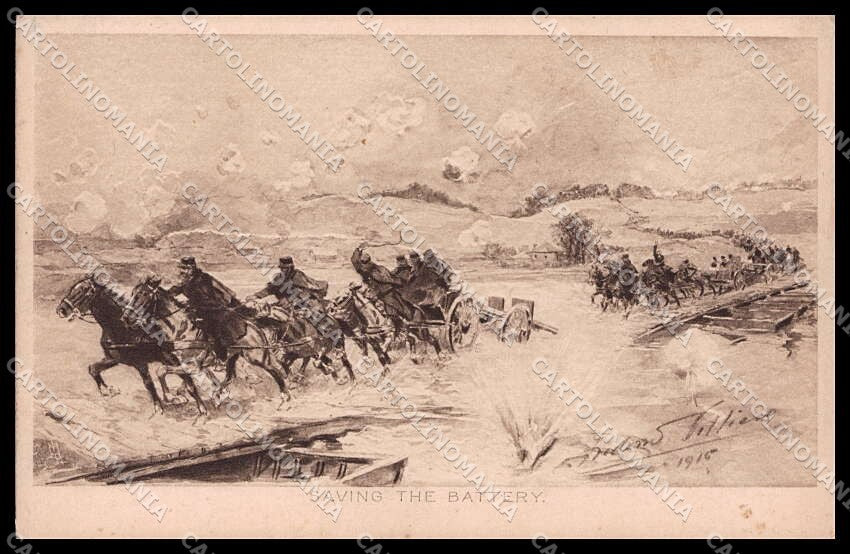 WWI WW1 British Propaganda Saving the Battery Horse Tuck serie 4333 pc ZG9553 – fronte