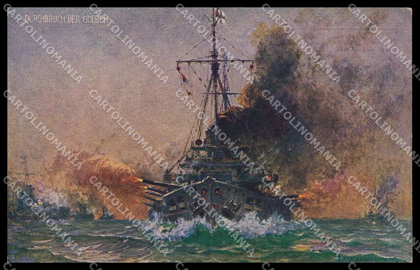 WWI WW1 Propaganda Messina German Military Navy cartolina ZG9555 – fronte