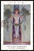 WWI WW1 French Propaganda Military Pax Lady WRINKLES cartolina ZG9557 – fronte