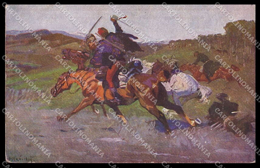 WWI WW1 Magyar Propaganda Horse cartolina ZG9560 – fronte