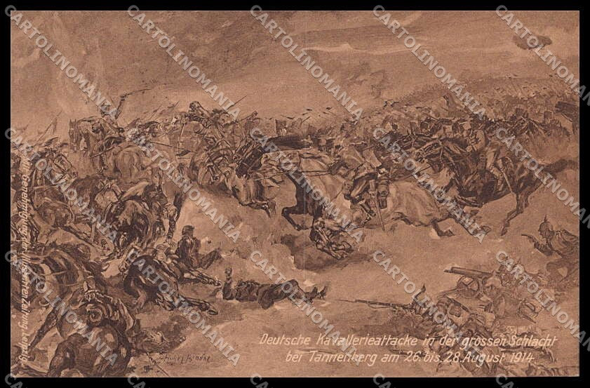 WWI WW1 German Propaganda Deutsche Kavallerieattacke Horse cartolina ZG9577 – fronte
