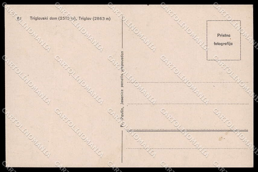 Slovenija Triglav RPPC cartolina ZG9661 – retro