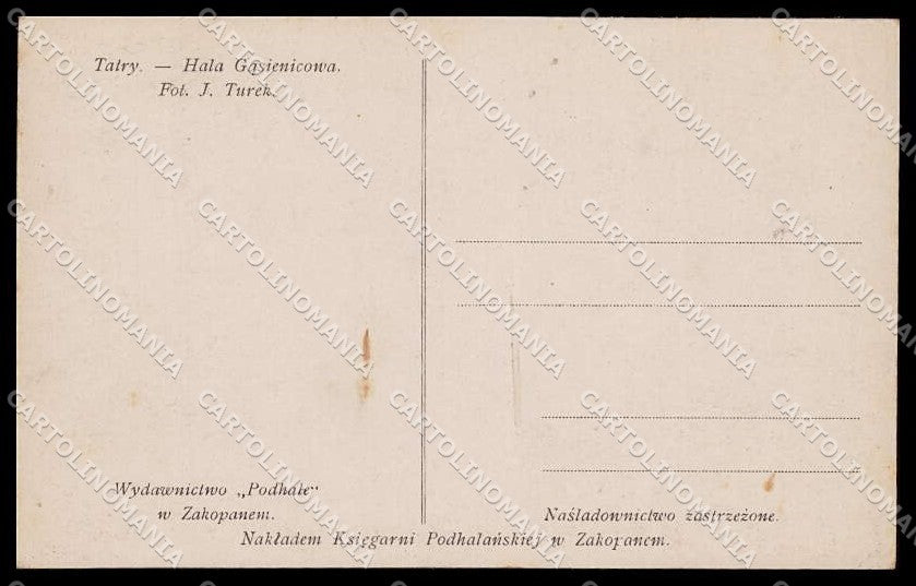 Polska SlovenskÃ¡ Republika Tatry J. Turek RPPC cartolina ZG9662 – retro