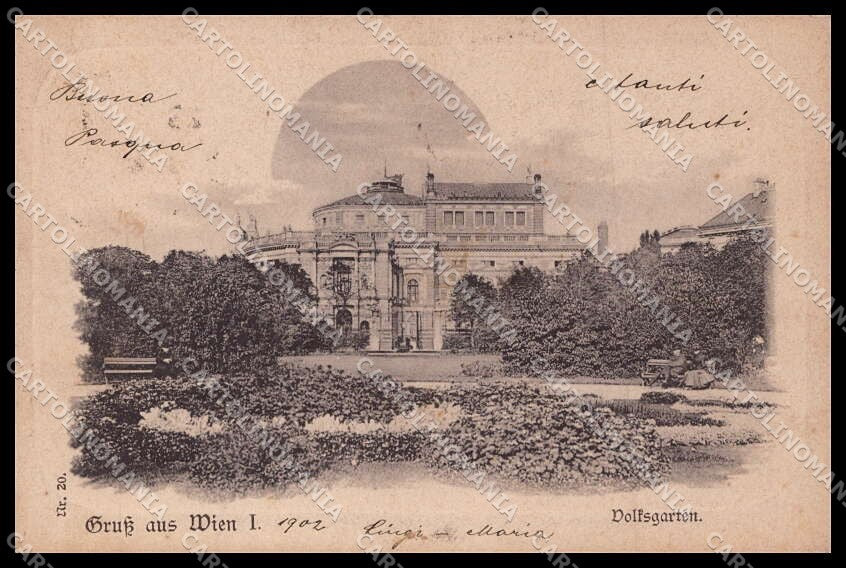 Austria Wien Volksgarten cartolina ZG9697 – fronte