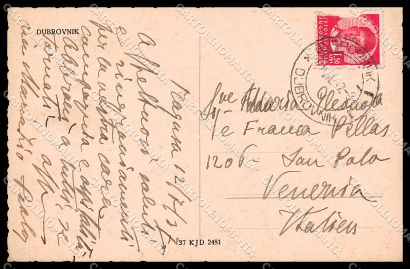 Croazia Croatia Republika Hrvatska Dubrovnik RPPC cartolina ZG9702 – retro