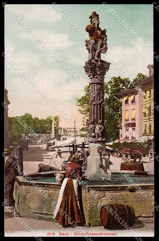 Swiss Svizzera Berna Bern Kindlifresserbrunnen cartolina ZG9707 – fronte