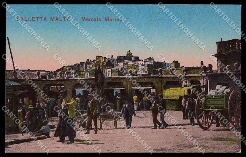 Malta Valletta Mercato Marina cartolina ZG9720 – fronte
