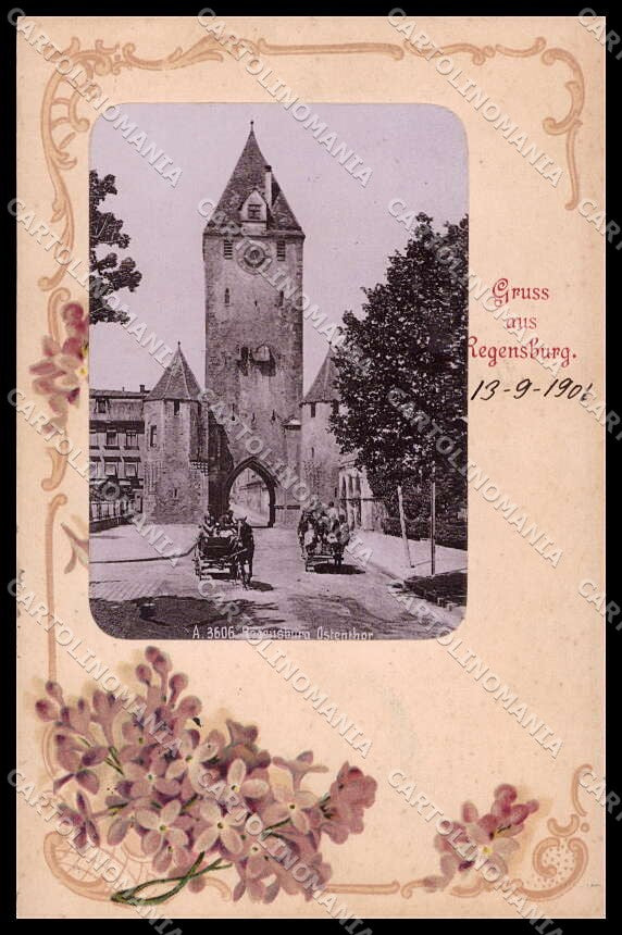 Deutschland Bayern Regensburg Gruss aus Ostenthor cartolina ZG9733 – fronte
