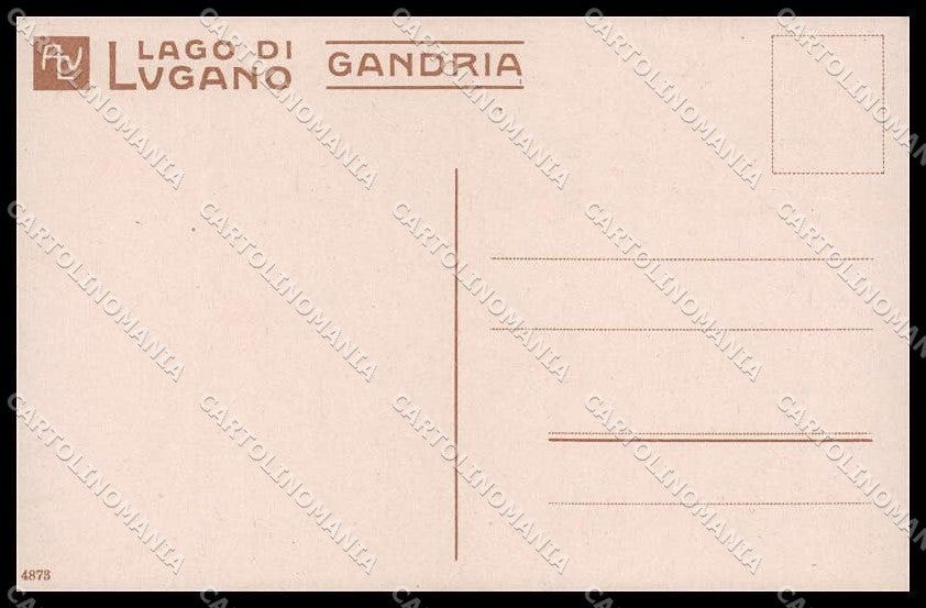 Swiss Svizzera Tessin Gandria Lago di Lugano cartolina ZG9736 – retro