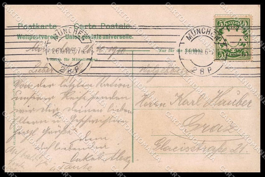 Deutschland Muenchen Lady Child Dachshund Dog cartolina ZG9741 – retro