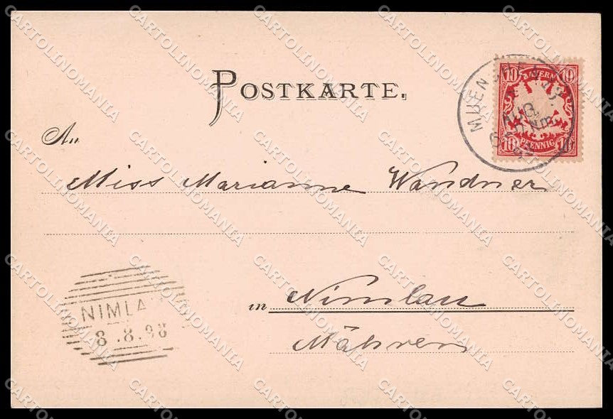 Deutschland Muenchen Promenadeplatz Gruss Tram cartolina ZG9743 – retro