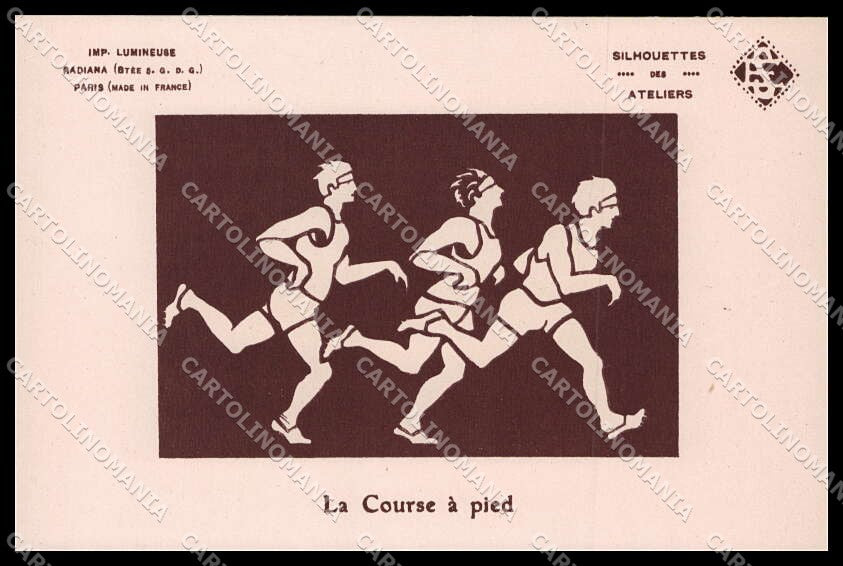 Sport Silhouettes des Ateliers Marathon Phosphorescent cartolina ZG9766 – fronte
