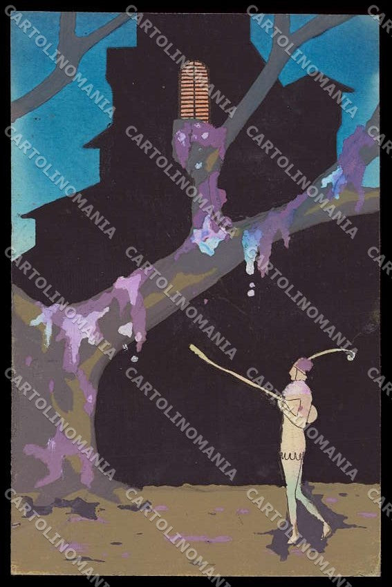 Illustratori Artist Signed Scattina Art Deco Hand Painted cartolina ZG9776 – fronte