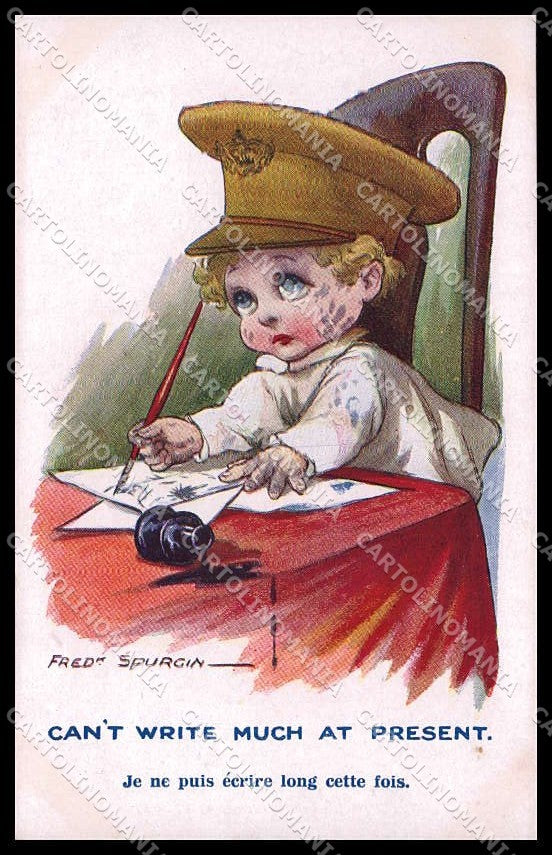 Illustratori Artist Signed F. Spurgin WW1 Propaganda serie 1004 cartolina ZG9794 – fronte