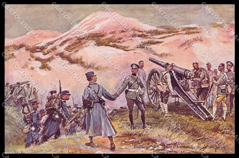WWI WW1 Propaganda A. Lalauze French Soldiers Monte Lovcen Montenegro pc ZG9799 – fronte