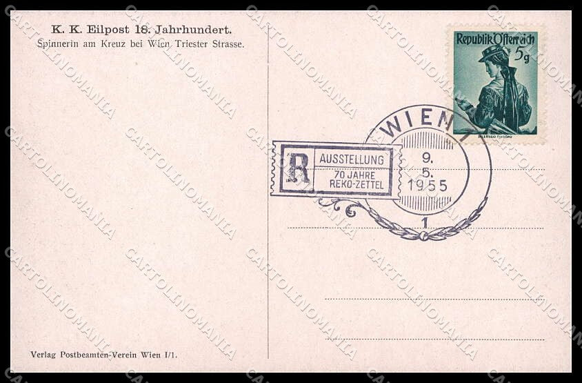 Illustratori Artist Signed serie Krutzner Schnorpfeil Die Post Horse pc ZG9805 – retro