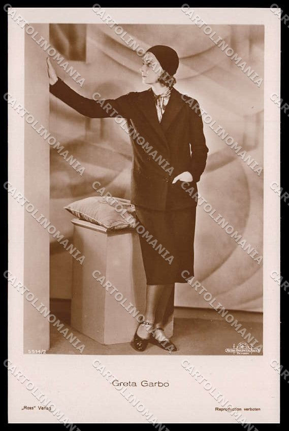 Actress Movie Attrice Greta Garbo photo cartolina ZG9819 – fronte