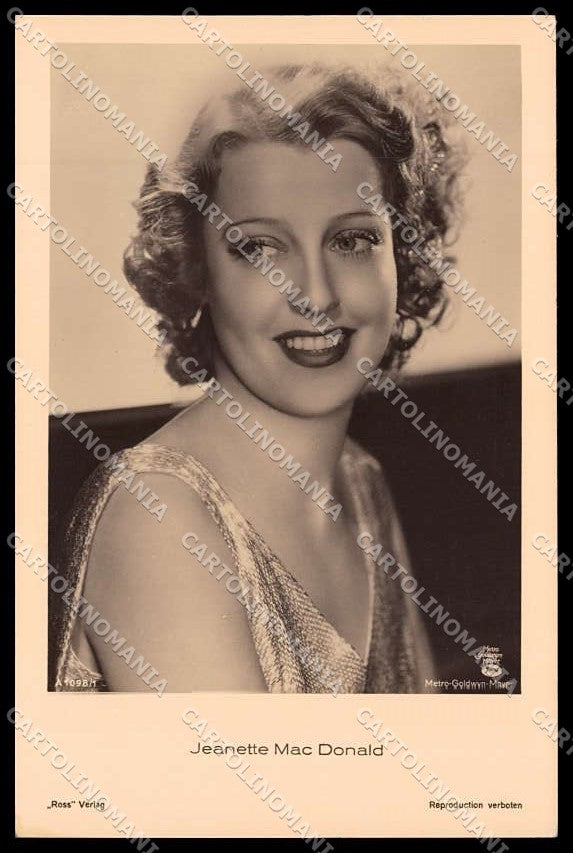 Actress Movie Attrice Jeanette Mac Donald photo cartolina ZG9830 – fronte