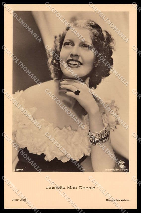 Actress Movie Attrice Jeanette Mac Donald photo cartolina ZG9837 – fronte