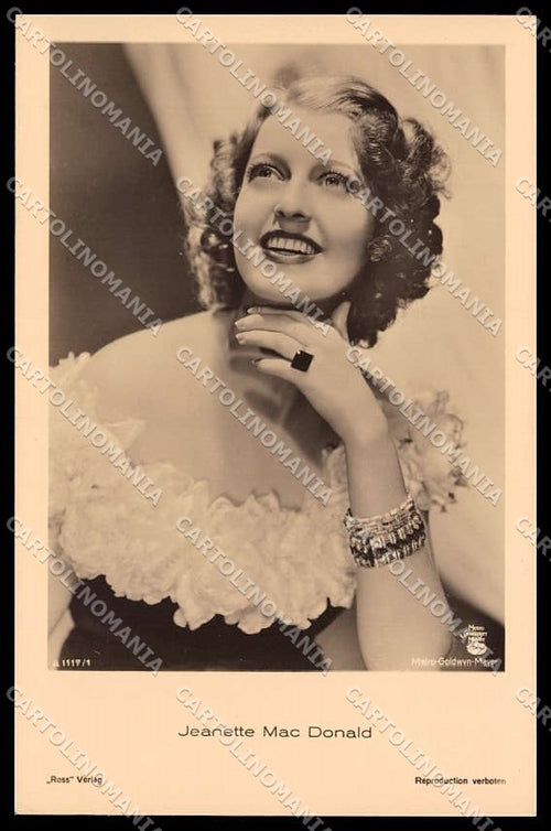 Actress Movie Attrice Jeanette Mac Donald photo cartolina ZG9837 – fronte