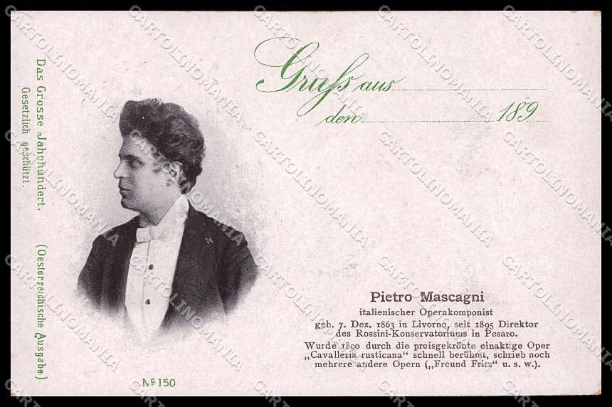 Personaggi Musica Pietro Mascagni cartolina ZG9859 – fronte