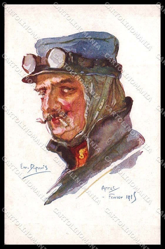 Illustratori Artist Signed E. Dupuis Military Nos Poilus serie 6 pc ZG9886 – fronte